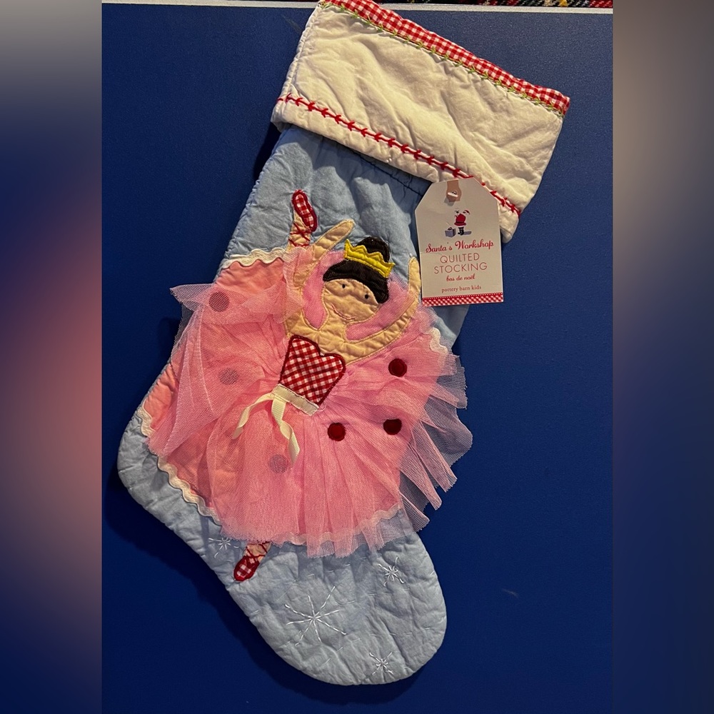 Pottery Barn Kids Ballerina Quilted Stocking